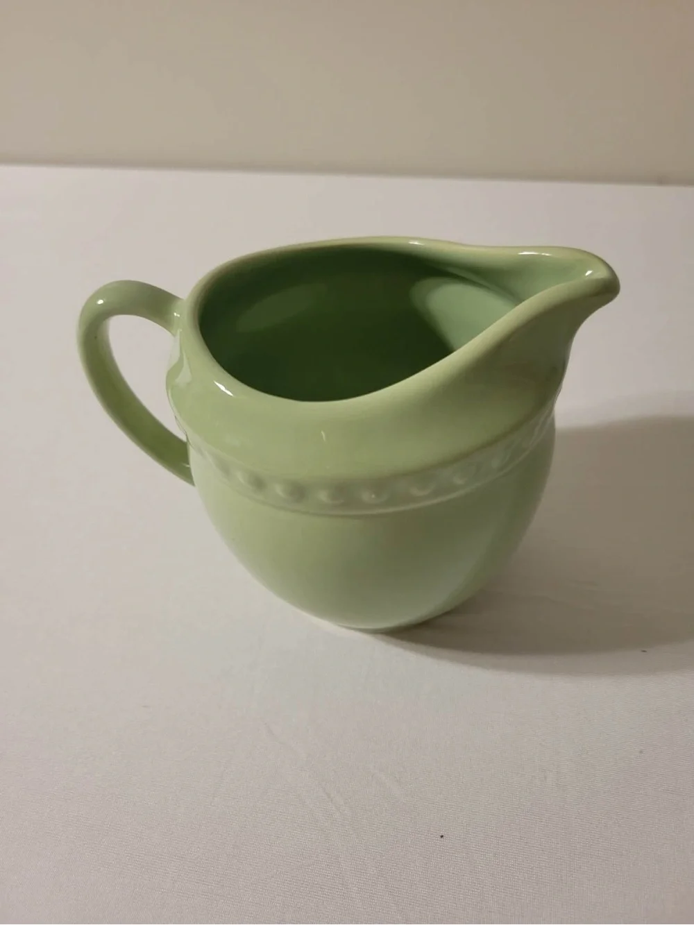 Light Green Ceramic Creamer and Sugar Bowl Set